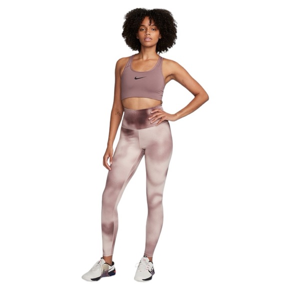 Nike Women's One High-Waist Full-Length Leggings | Smokey Mauve | NEW/NWT!!🩶👟 - Picture 3 of 12